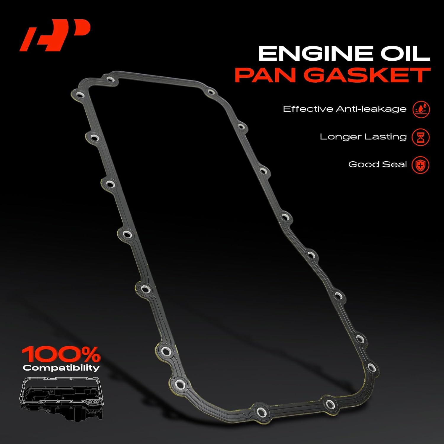 A-Premium 3.3L 3.8L Engine Oil Pan Gasket Set, Compatible with Jeep Wrangler & Dodge Grand Caravan, Caravan, Dynasty & Chrysler Town & Country, Pacifica, Intrepid & Plymouth Grand Voyager & VW Routan