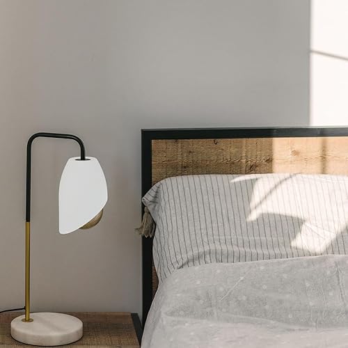 Miniatura 7 de 2 unids pantalla de herradura inclinada lámpara de cabeza plana pantalla pantalla plástico blanco pantallas reemplazo lámpara de pie cubiertas de