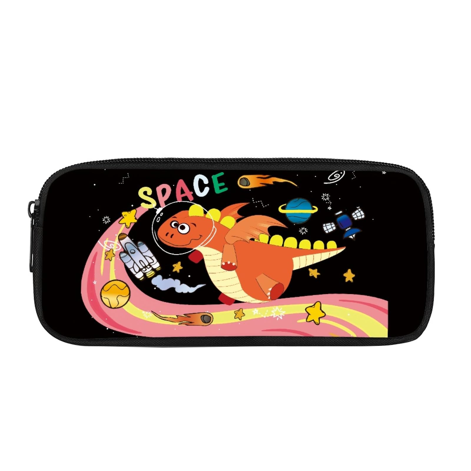 Coloranimal Space Dinosaur Pencil Bags with Zipper Boys Pencil Case for Kids Pencil Box Zipper Pencil Pouch Lightweight Girls Pen Bag for Back to School — image 1