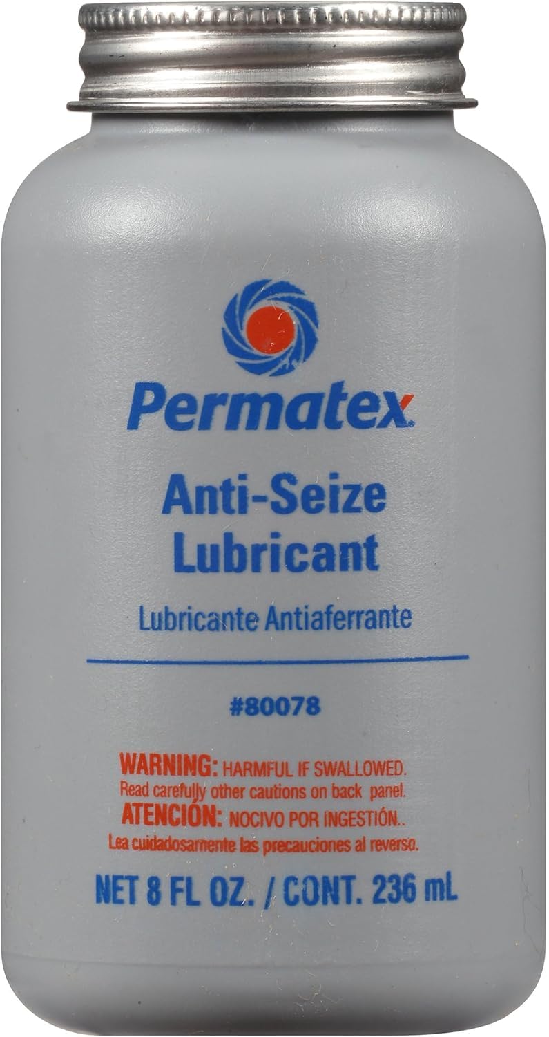Belgrade Parts & Service, Inc. Heavy Duty Automotive Anti-Seize Lubricant with Brush Top Bottle 8 oz Prevents Galling, Corrosion, Seizing, Refined Blend