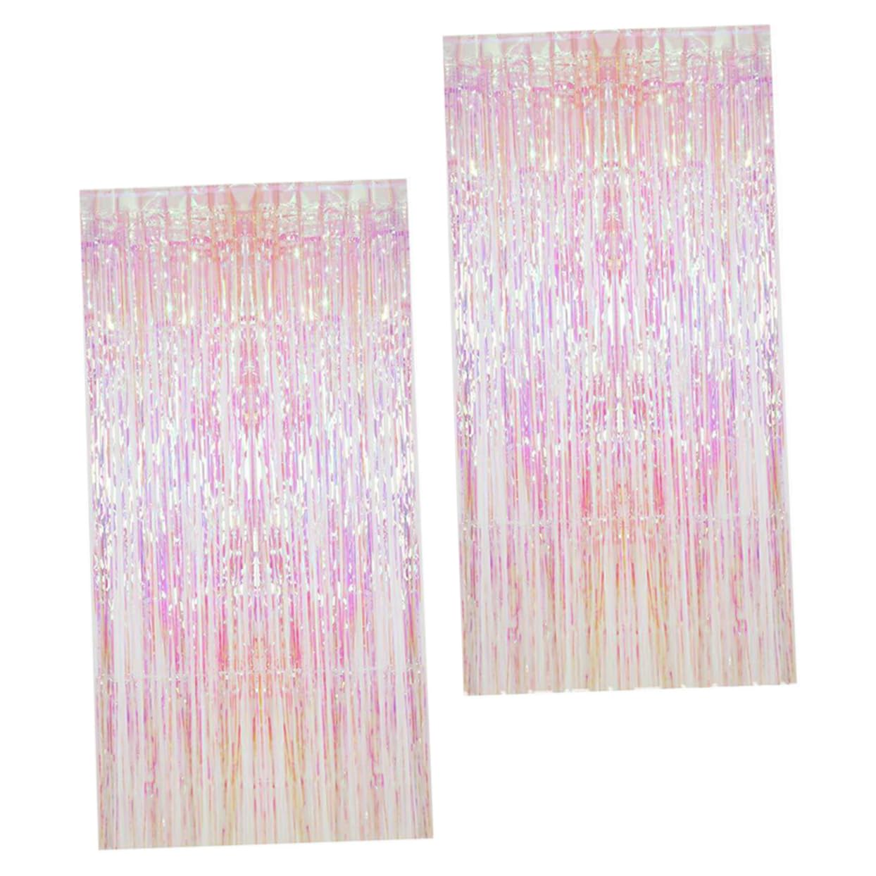 Cortinas de oropel arcoíris MAGICLULU de 2 juegos para decoración de fondo de pared