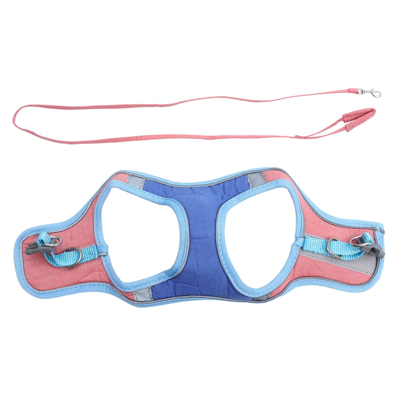 COLLBATH Reflective Cat Harness Vest Leash Set for Small Dog Puppy Kitten Skin-Friendly No Odor Fashion Safe