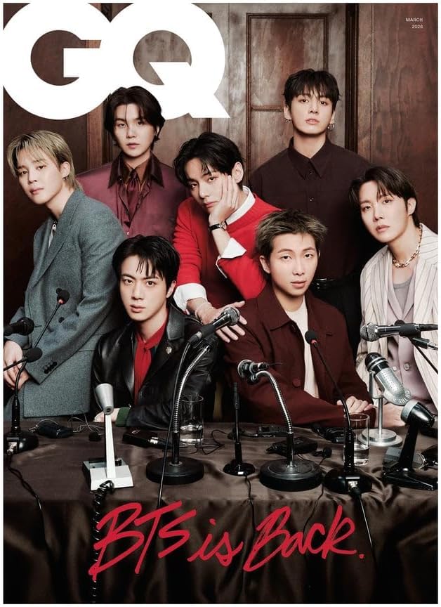 GQ Corea - Edición de marzo de 2026 con BTS (portada y editorial especial) - Revista coreana, coleccionable de K-Pop