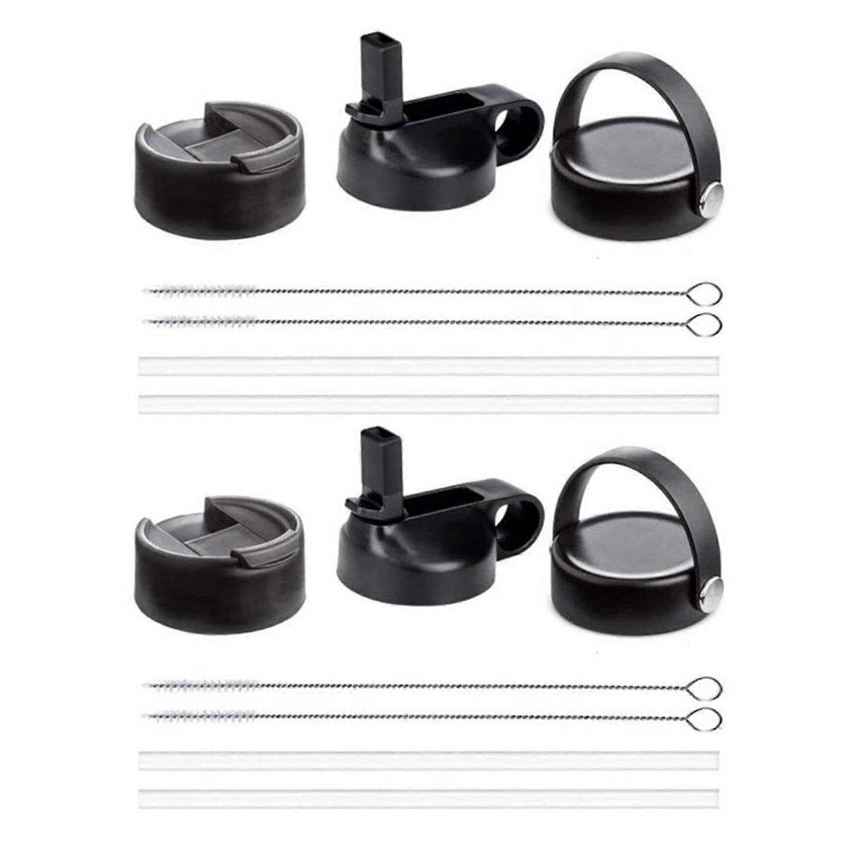 JOYHAPPST 2x Wide Mouth Straw Cap, Coffee Flip Cap And Flexible Lid For Hydro Flask Wide Mouth And Most Sport
