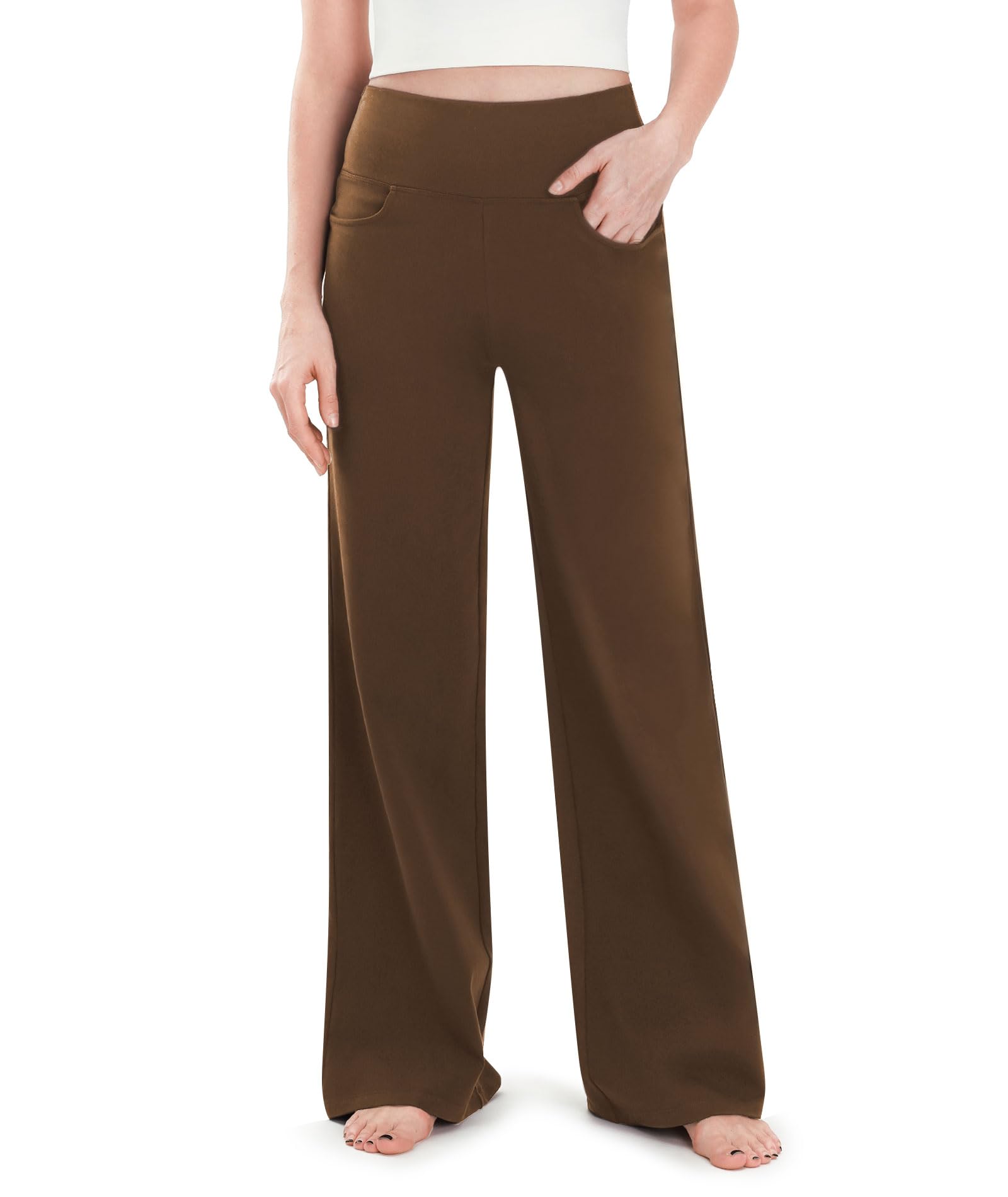 SAFORT Damen 71cm/76cm/81cm/86cm Yogahose aus Baumwolle Weite Hose leicht Sporthose Damen lang Jogginghose weit für Yoga Workout Freizeit