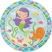 Creative Converting Mermaid Friends Round Paper Plates (8 Count), 8.75"