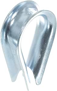 CAMPBELL WIRE ROPE THIMBLE, ZINC-PLATED FINISH, 1/4 IN - 4207