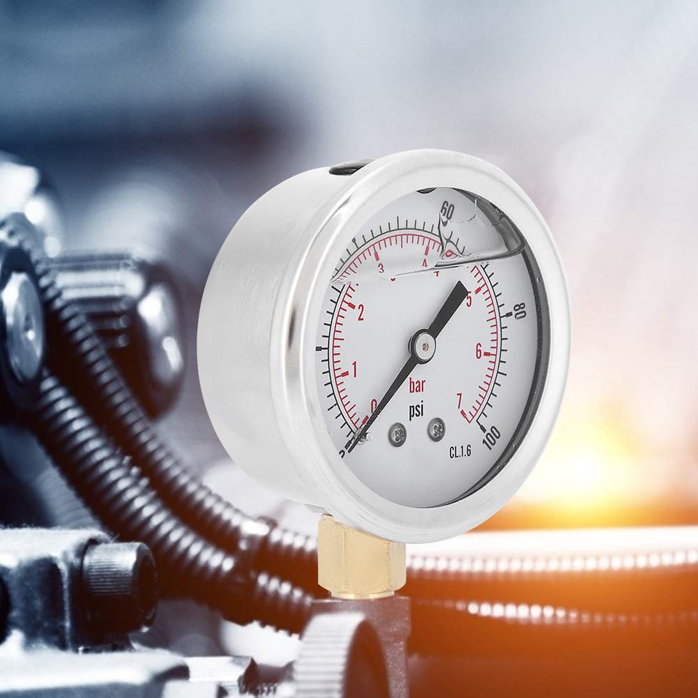 1/4BSP-Druckmessgerät 0?100 psi, professionelles Y60-Radialöldruckmessgerät, für die Bergbauindustrie, die Hausheizung usw.