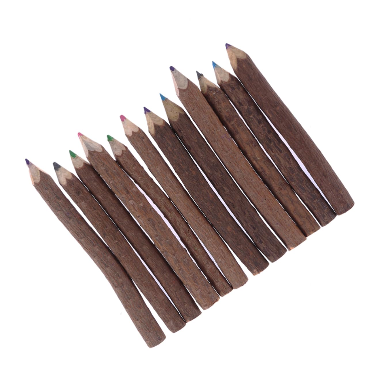 LALAFINA 24pezzi Matite Colorate Di Ramo Per Disegno Artistico Matite Di Bark Per Creatività e Attività All Aperto Per Insegnanti