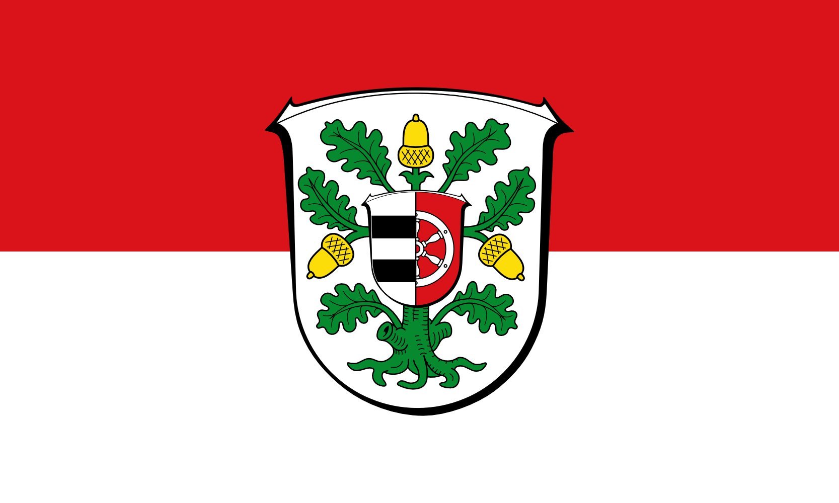 Drapeau Landkreis Offenbach avec bordure renforcée et finitions durables