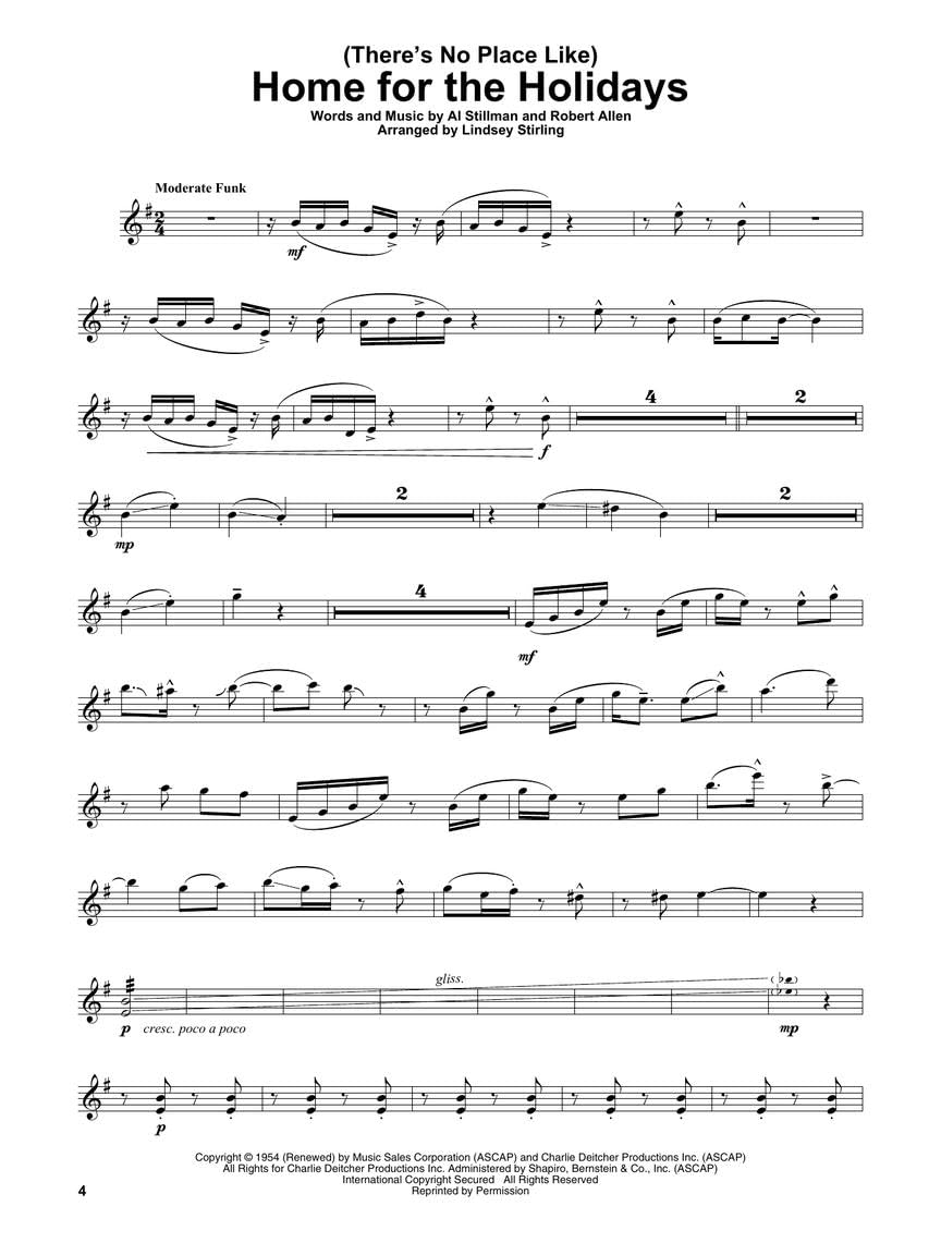 Lindsey Stirling - Christmas Collection. Solo pour Violons. Comprend Enregistrement(s) en ligne