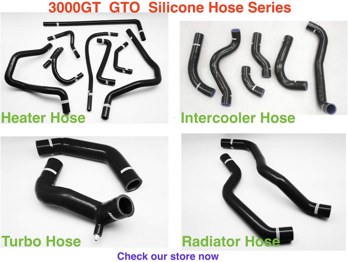 Autobahn88 Turbo Induction/Air Intake Silicone Hose Pipe, compatible with 1990-2001 Mitsubishi GTO 3000GT Dodge Stealth Z16A Z15A Twin Turbo (Blue -without Clamp Set) GTO 3000GT Dodge Stealth Z16A Z15A Air Intake -Blue -No Clamp