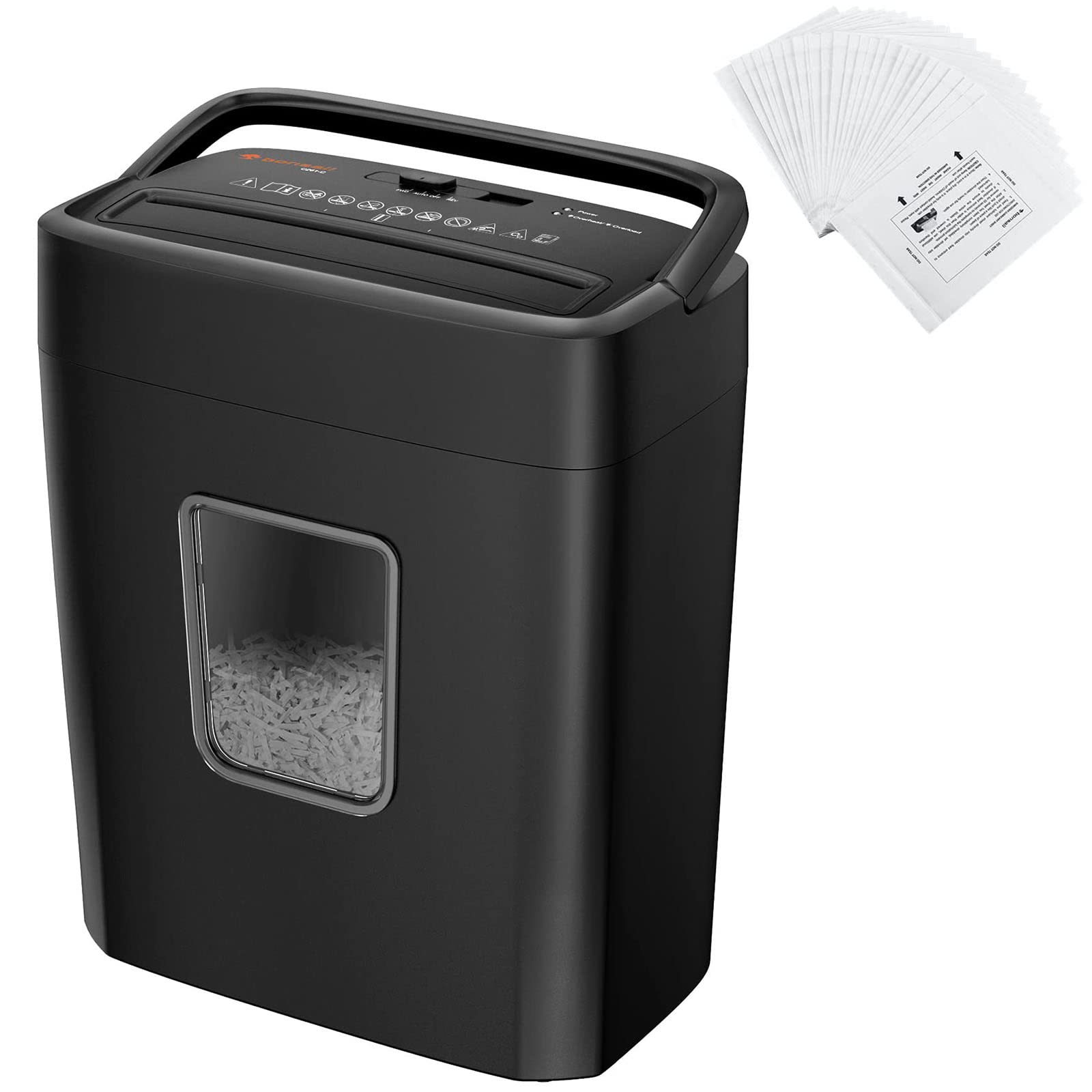 bonsaii8-Sheet Crosscut Shredder & 24 Pack Lubricant Sheets