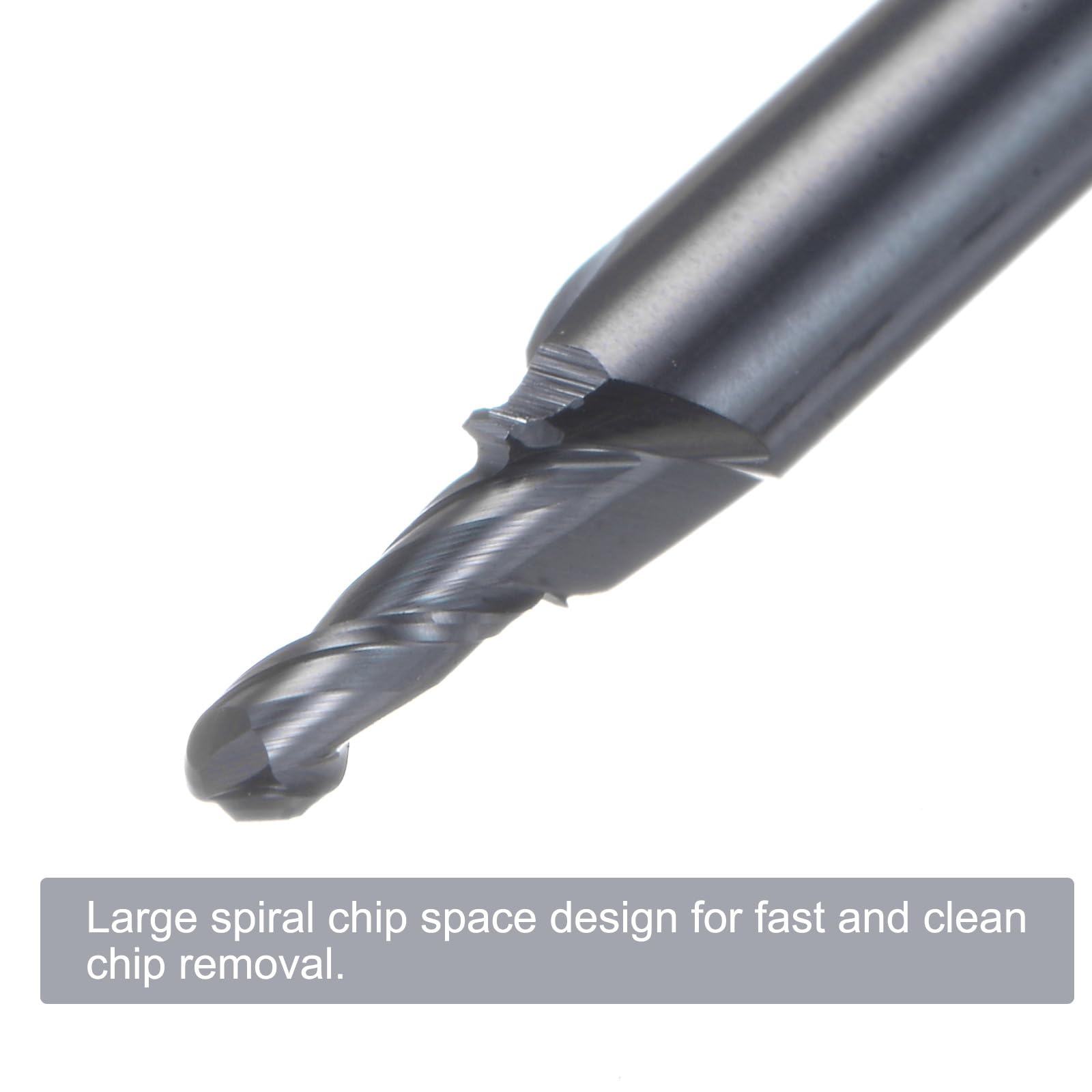 2 Kugelfräser CNC-Fräser – 1 Mm Radius, 2 Mm Durchmesser, HRC45, AlTiN-beschichtet, Vollhartmetall