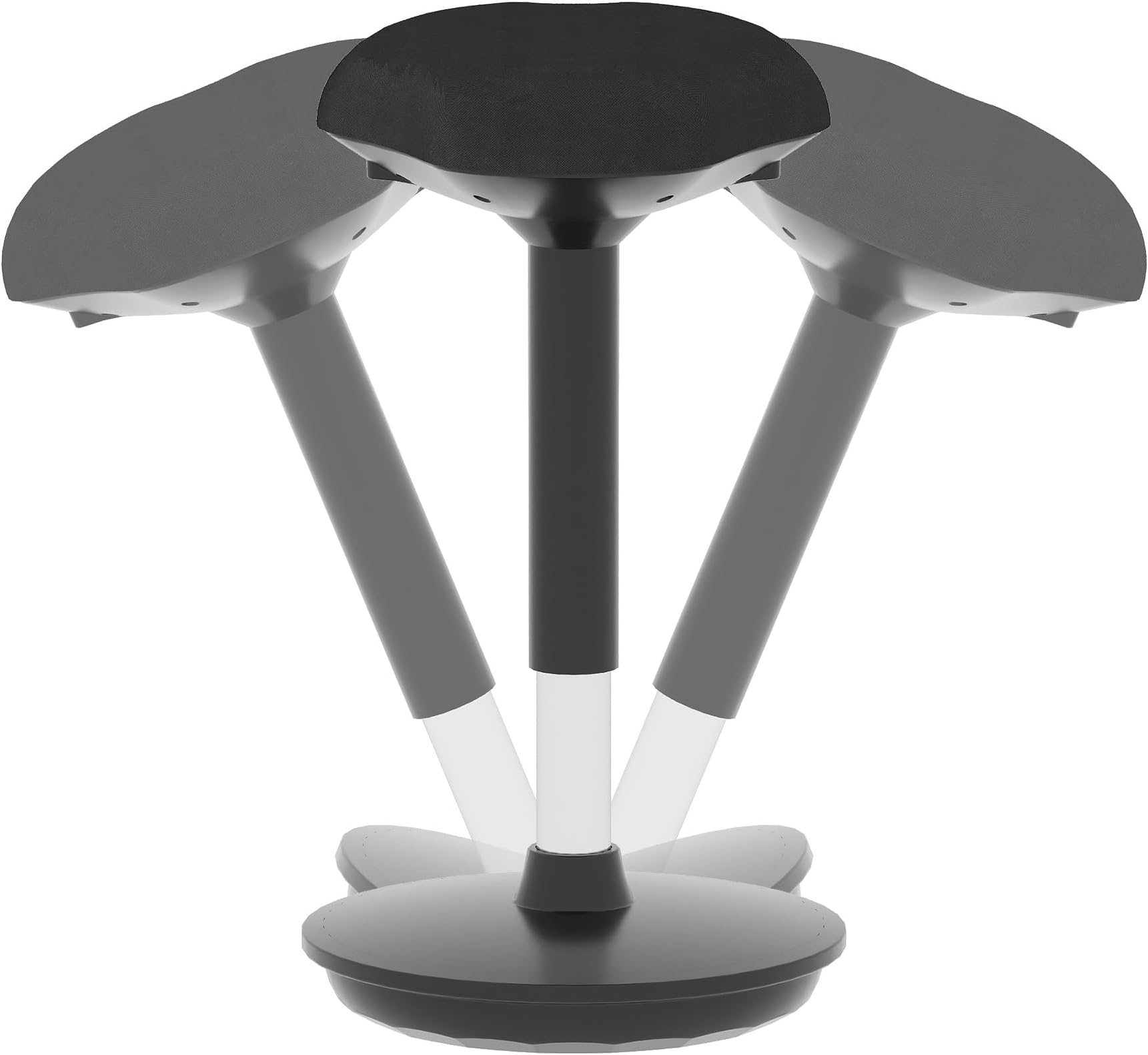 Ergonomic Desk Stool for Standing Desk – Height Adjustable Ergonomic Active Sitting Stool with 360° Swivel Seat, Balance Office Stool for Home & Office, Black