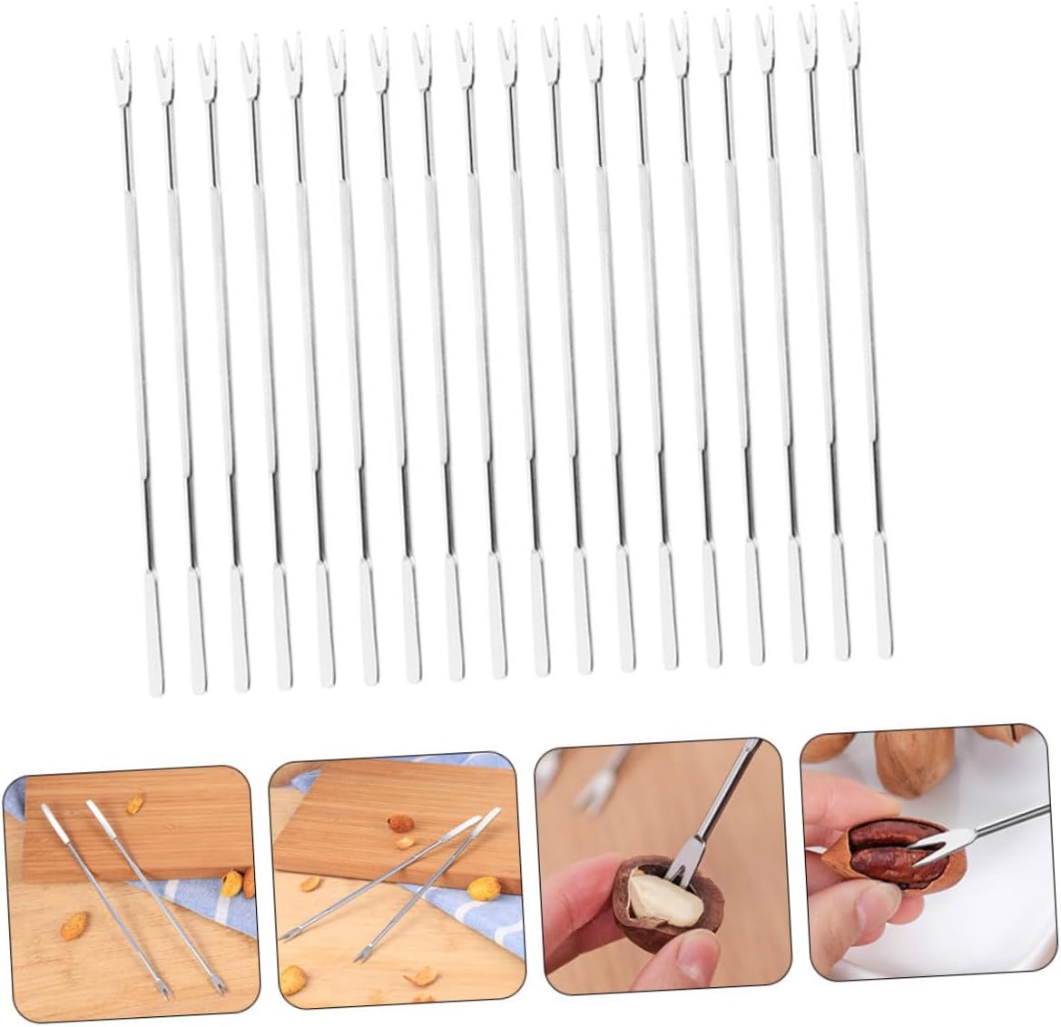 24PCS Stainless Steel Seafood Tool Set Multi-Functional Crab Forks and Nut Sturdy Kitchen Utensils for Crab Lobster and Nuts for Seafood Enthusiasts and Gatherings