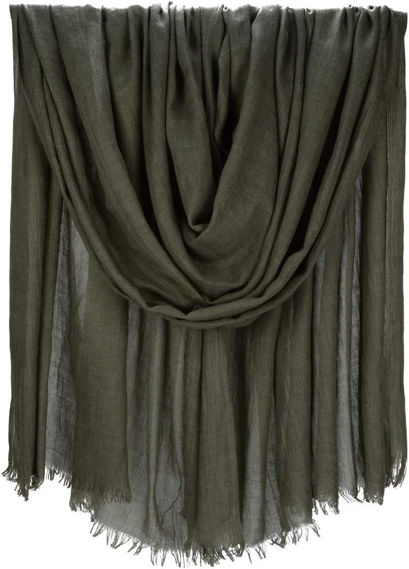 Iristide Women Summer Scarfs Large Long Lightweight Linen Beach Gauze Shawl Wrap 75”×43”