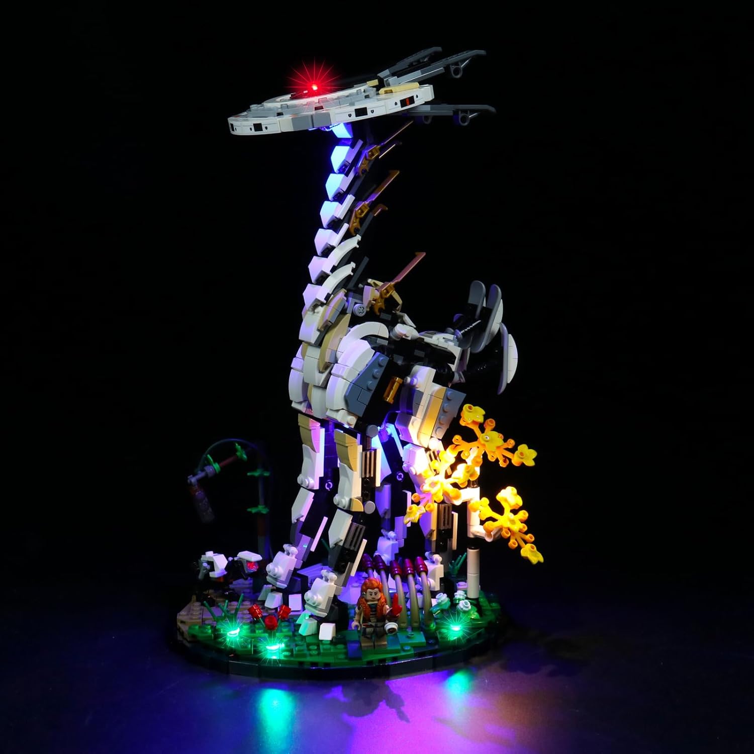 Upgraded Led Light Kit for Lego Horizon Forbidden West: Tallneck Building Set, Remote Control Version Compatible with Lego 76989