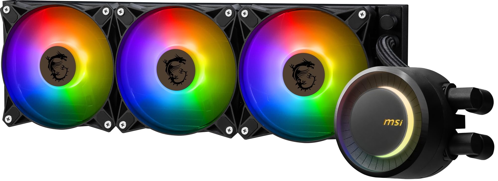 MSI FN1964 MAG CORELIQUID E360 Refroidisseur de refroidissement à eau [Compatible avec LGA1700/AM5] Radiateur de 360 mm, logo de rotation de 270 degrés, FDB silencieux avec ventilateur ARGB