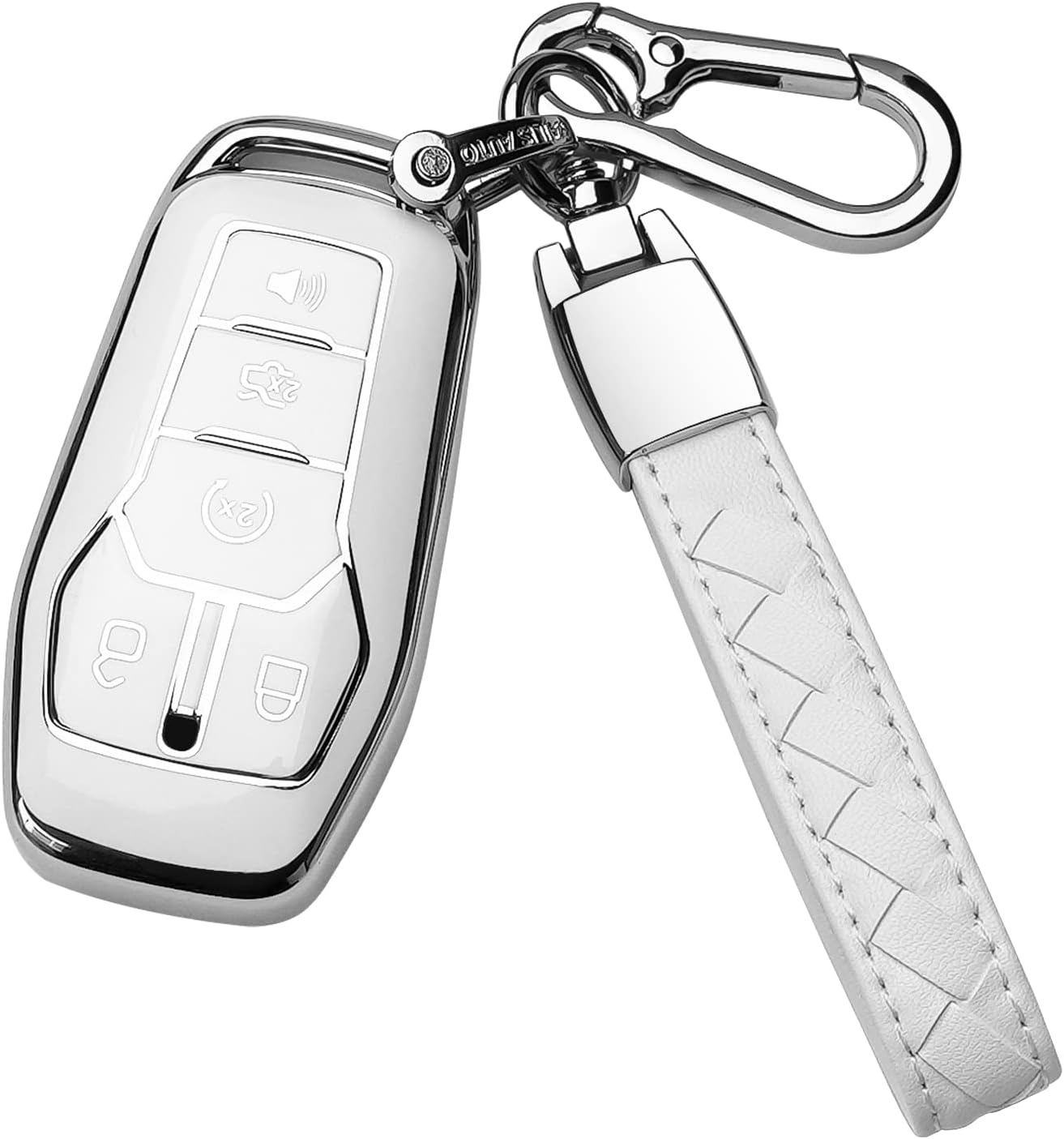 Sindeda for Ford Key Fob Cover with Keychain Premium Soft