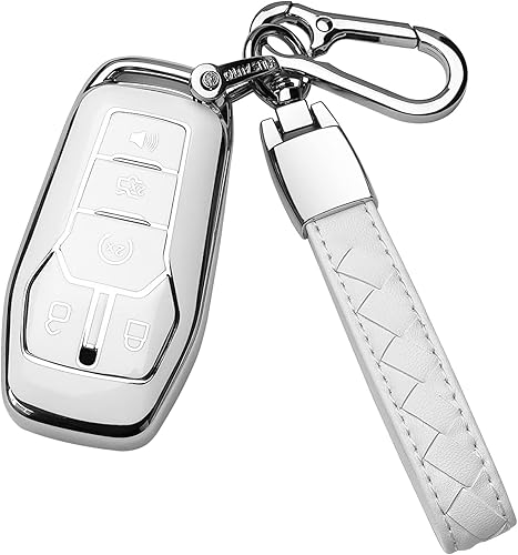 Sindeda Funda para llavero Ford con llavero de poliuretano termoplástico suave de alta calidad, protección completa, compatible con Ford Fusion