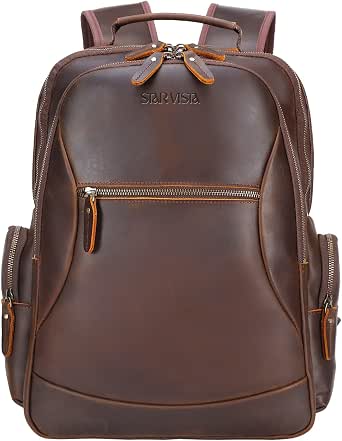 STAR VISTA Trajan - Mochila Vintage De Cuero De Grano Completo Para