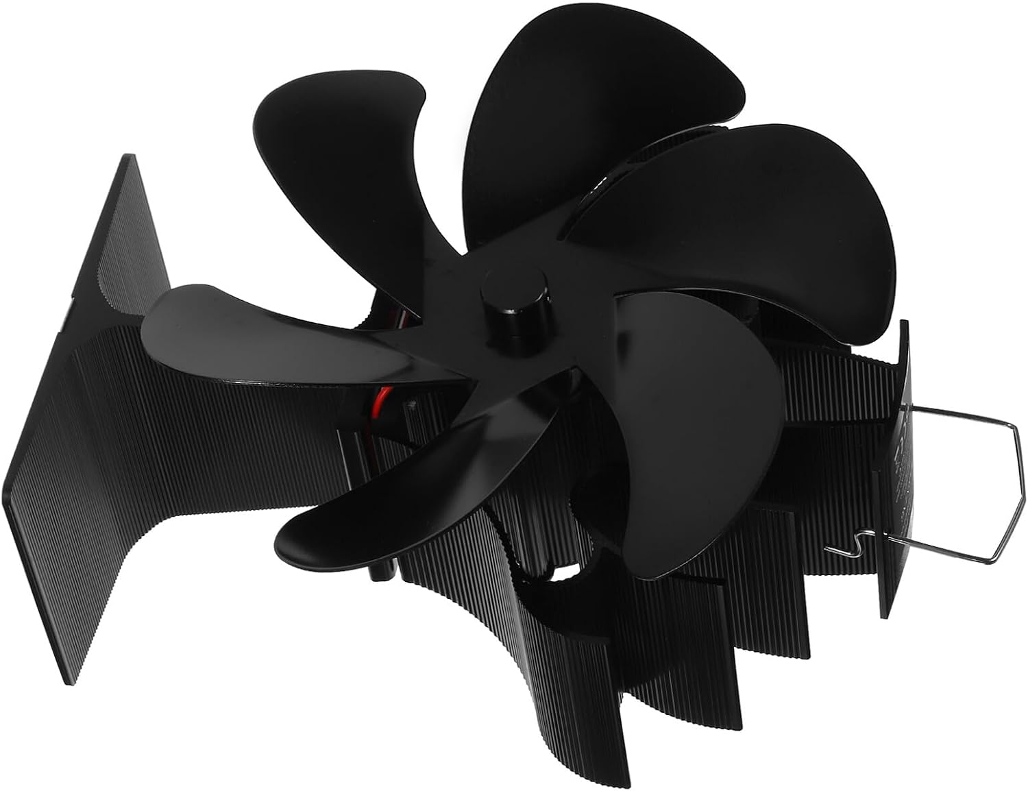 Heat Powered Stove Fan with 5 Blades Silent Fireplace Fan for Home Heating Convection Air Circulation Suitable for Wood Stove and Pellet Burner