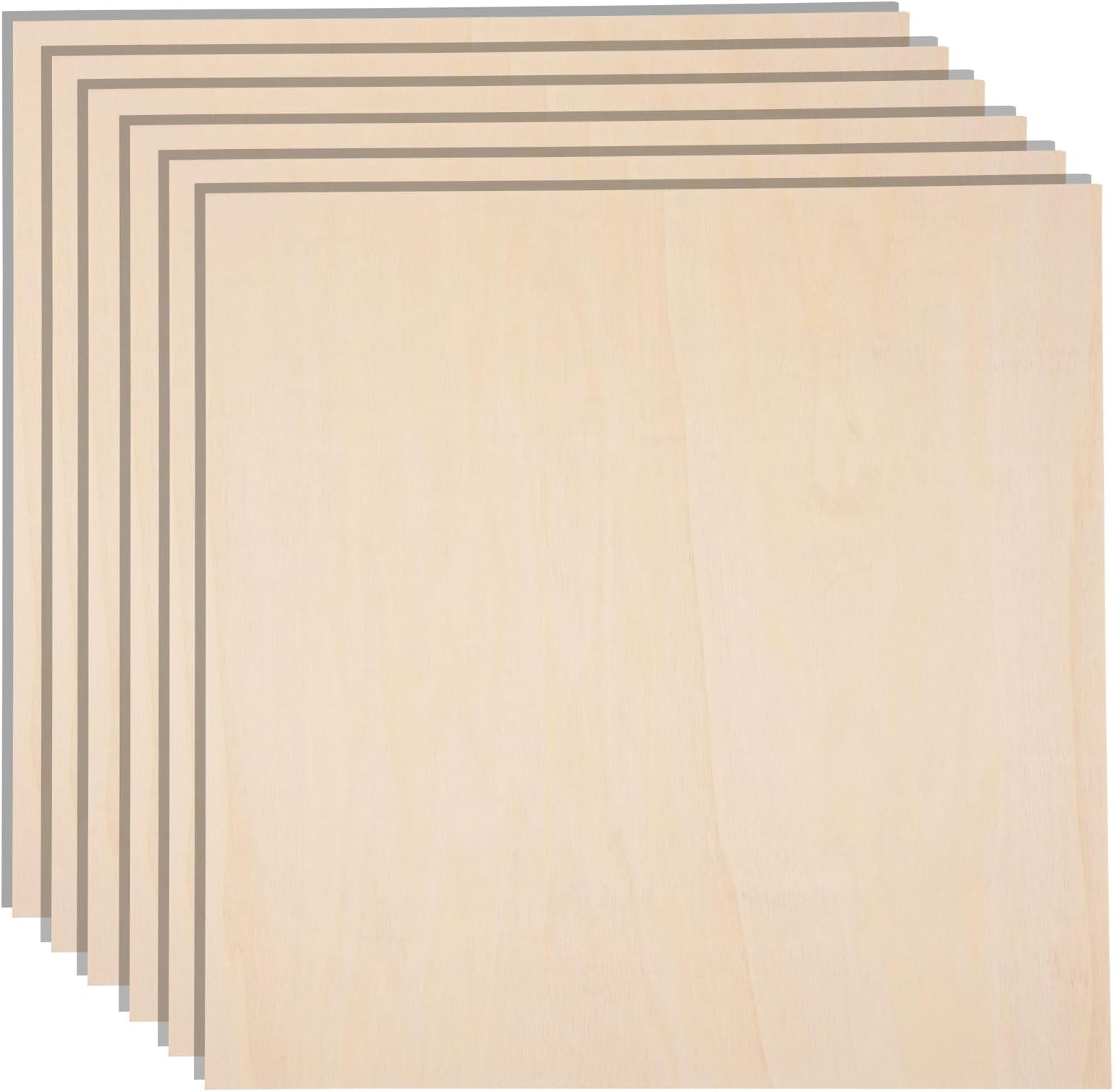 12 Pack 12 x 12 x 1/4 Inch-6mm Thick Basswood Sheets for Crafts Unfinished Plywood Boards Square Crafts Wood Sheets for DIY Laser Projects, Wood Burning, Engraving, Staining, Architectural Mode