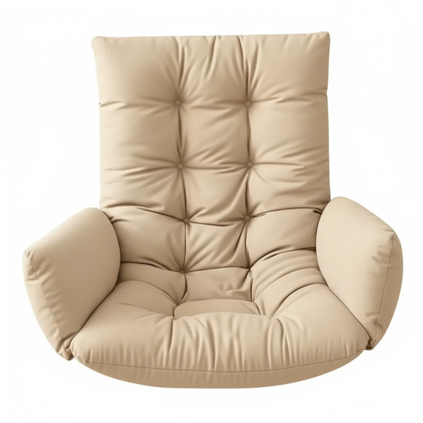 Monwssoe Egg Chair Cushion Replacement, Thick & Soft Swing Chair Cushion with Stain-Resistant Fabric for Indoor Outdoor Hanging Chairs, Khaki
