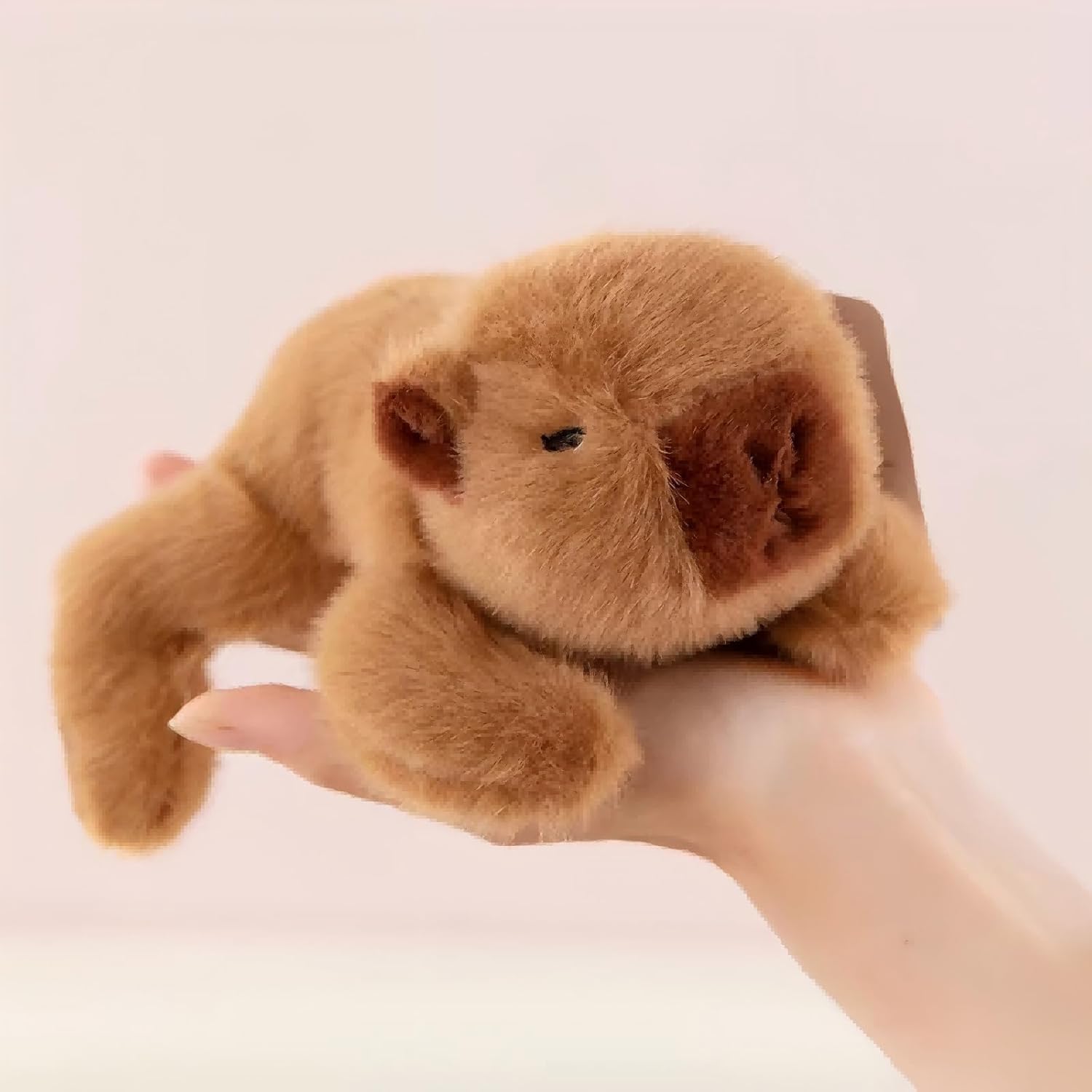 Mini Palm-Sized Capybara Stuffed Animal 7.8 inch Soft Small Cute Capibara Plush Doll Plushies Toys Decoration Gifts for Kids Brown