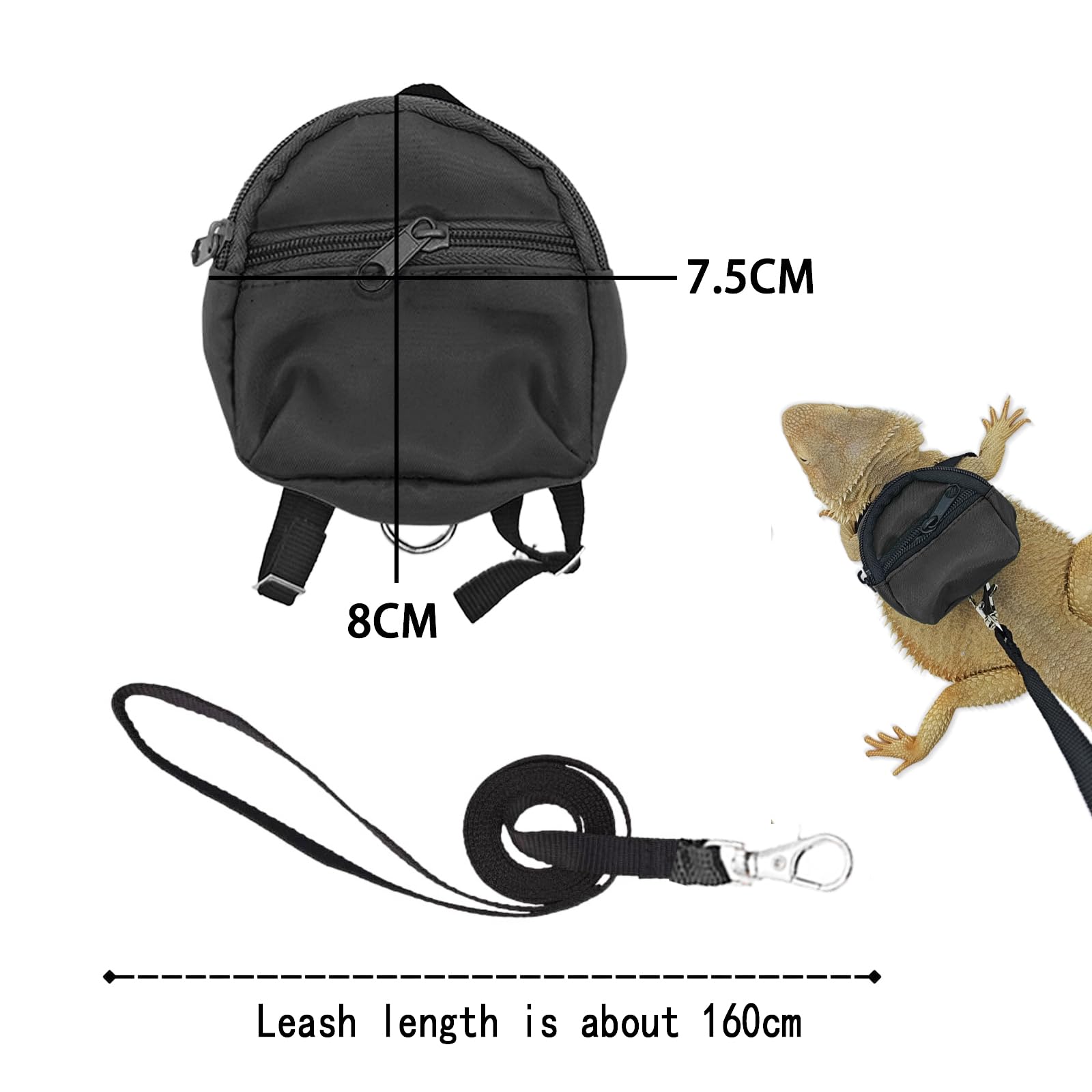 Reise-Rucksack für Kleintiere, tragbare Bartagamen-Tasche für Zuckergleiter, Igel, Ratten, Kaninchen, Ratten, für den Außenbereich (polarisiert-braun, neue Version Rucksack + BP LSH)