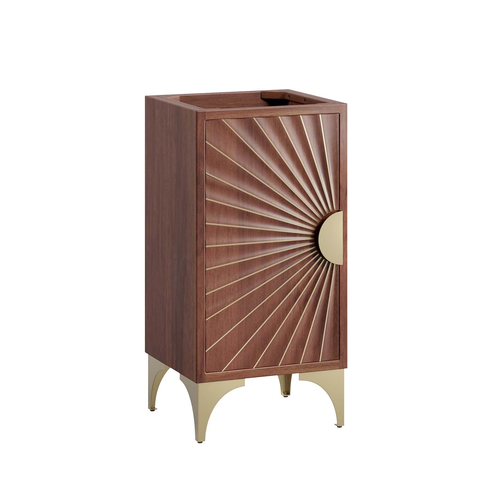 Modway Daylight Bathroom Vanity Cabinet-Sink Basin Not Included, 18 Inch, Walnut
