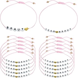 12 Stück Armbänder Frauen für Junggesellinnenabschied Team Braut Armbänder Frauen Team Braut Accessoires Set Bachelorette Party Accessories für Junggesellinnenabschied Hochzeit