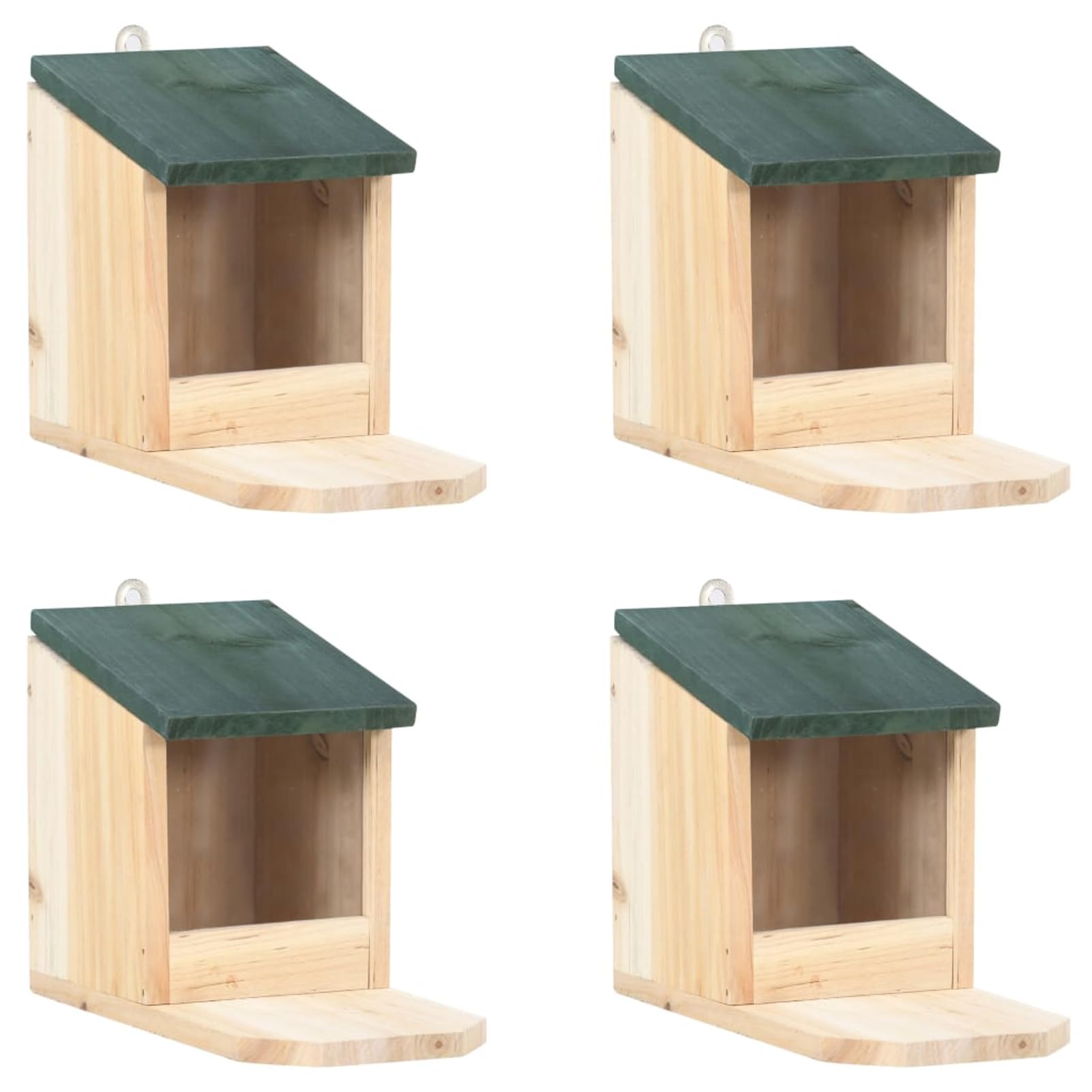 Mangiatoia per scoiattoli, in legno di abete, 12 x 23 x 17,5 cm, con tetto pieghevole, pannello in PVC, per giardino e balcone