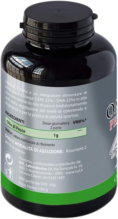 OMEGA-3 PERLE INTEGRATORE ACIDI GRASSI (OMEGA 3 EPA - DHA) 300 PERLE :  Amazon.it: Salute e cura della persona