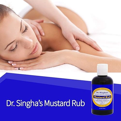 Miniatura 5 de Dr. Singha's Aceite terapéutico para masaje corporal con mostaza, con los mejores aceites esenciales para dolores musculares y alivio muscular
