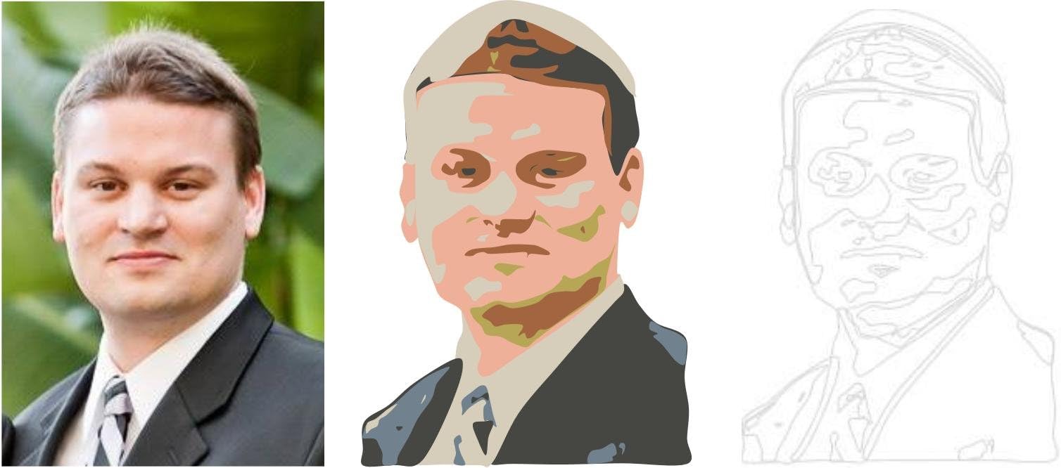 Custom Framed Vector Sketches with Extra Bonus Paint-by-Number Sheet