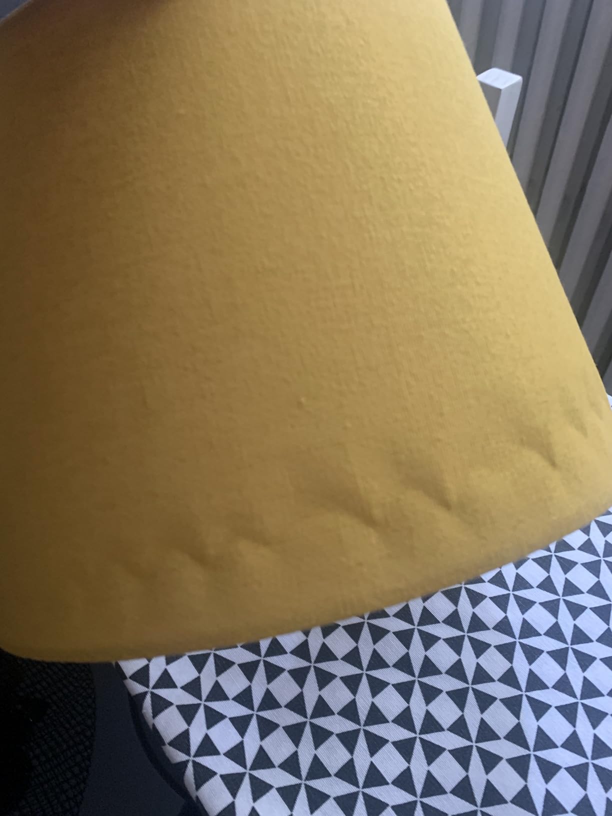 Abat-jour De Lampe De Chevet Ou Lampadaire - Tissu Jaune - Style Rétro - Neuf Sous Emballage