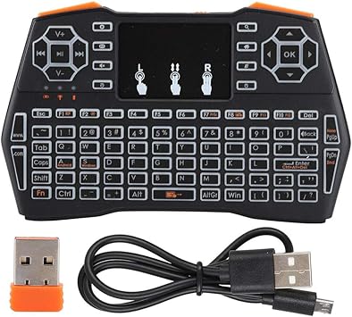 Wendry I8 Plus Air Mouse with Touchpad, 2.4GHz Mini LED Backlit Keyboard, Plug and Play