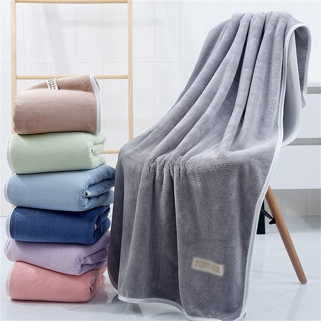 Bath Towel Household Increase Thickening Female Male Couple Absorbent Quick-Drying Bath Towel(E)