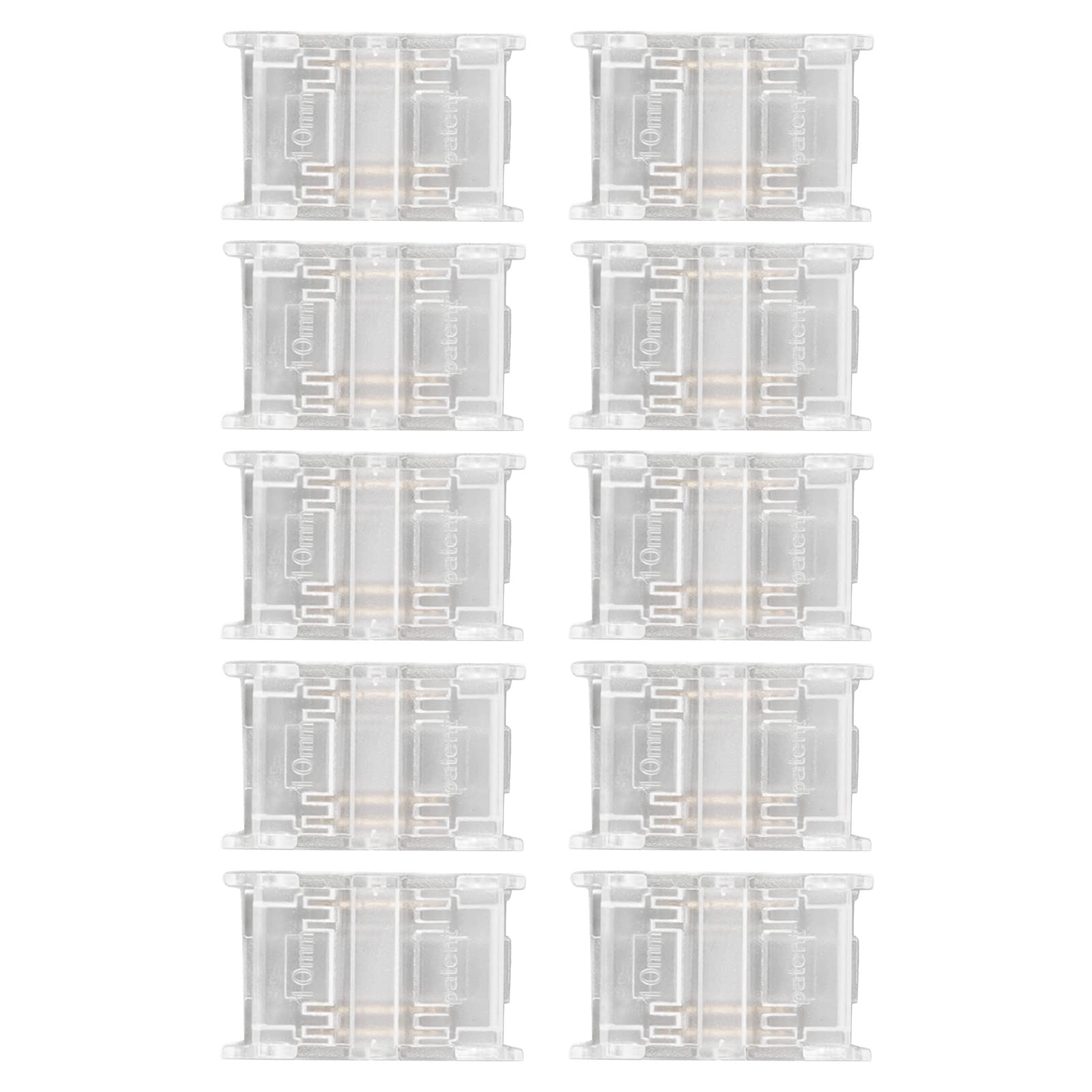 KIMISS 10 Pcs 3-Pin 10mm COB LED Strip Connectors for Quick Solderless Strip to Connections, Ideal for Home, Office, and Party Lighting
