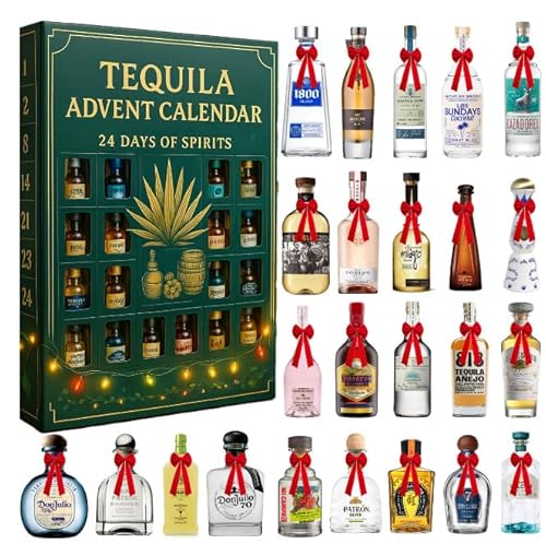 Premium Tequila Advent Calendar, 24 Days of Spirits Collection,with Blancos