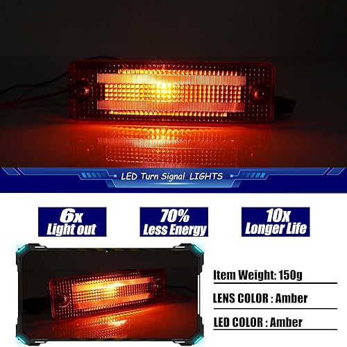 Vista 17 de Parachoques delantero lente transparente ámbar LED luces intermitentes para Ford Festiva, Mazda 323, 626, B2000, B2200, B2600 (1983-1993) Luces LED