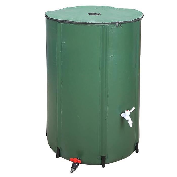 Buy 100 Gallon Collapsible Rain Barrel with Spigots, 100 Gal Foldable