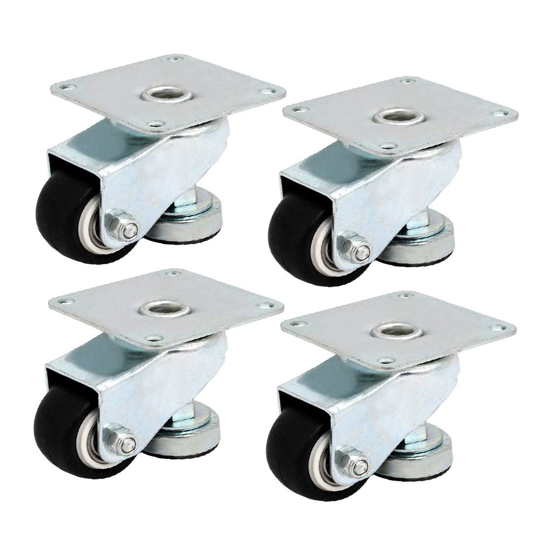 New Lon0167 Plaque supérieure En vedette de roue efficacité fiable simple de 1,5 pouce ajustable à 360 degrés pour pivoter la roulette pivotante 4pcs(id:8ee 3e B-c 027)