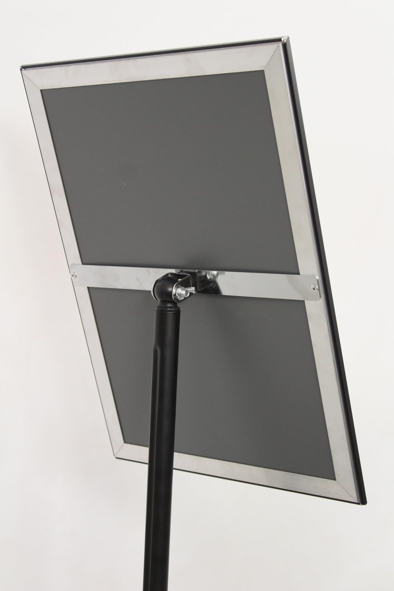 Porte affiche A3 sur pied, noir | Support d’information, Hauteur réglable, Porte affiche en aluminium, Présentoir pivotant, Présentoir buffet, 75-125 cm