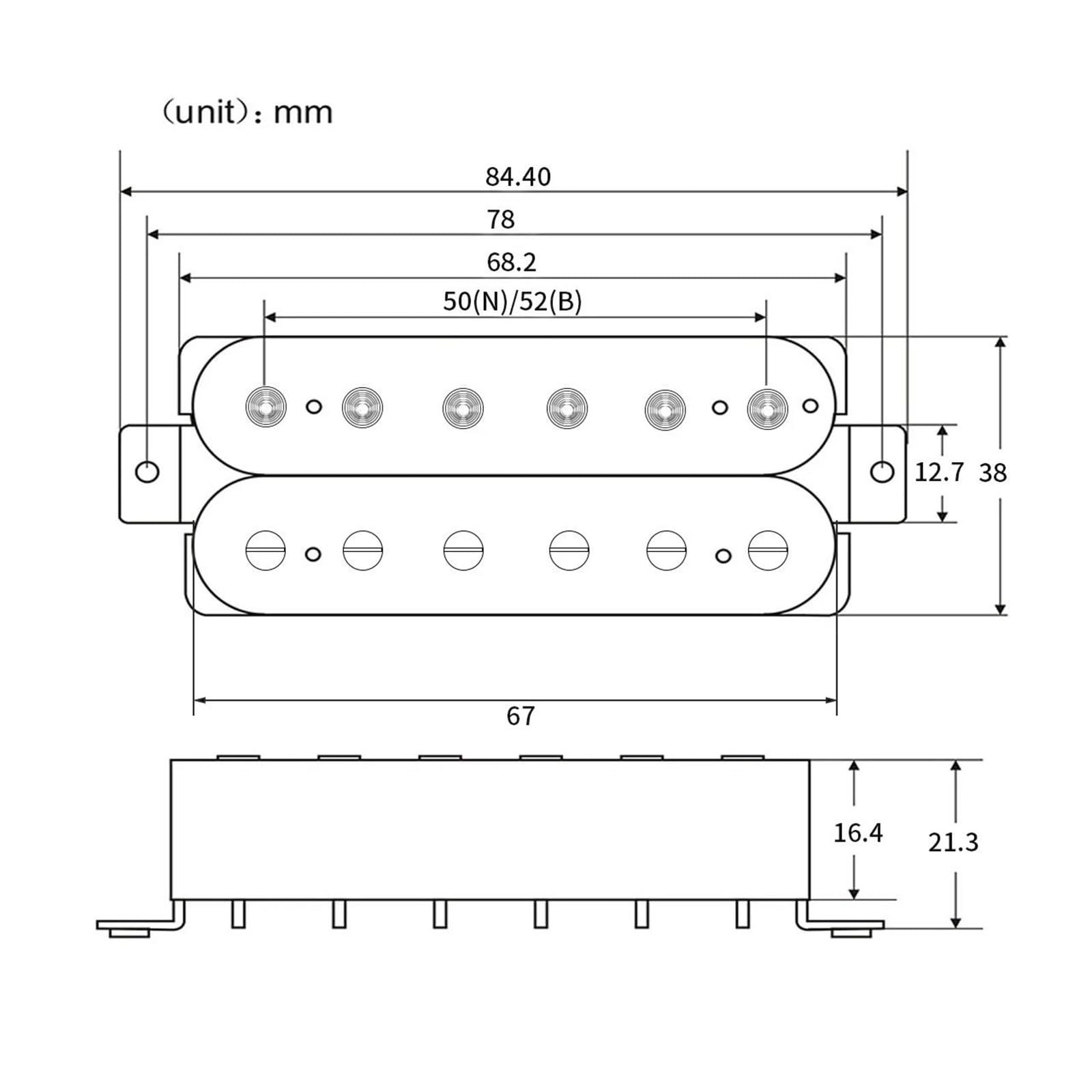 3 Teiliges Keramik E Gitarren Dual Single Coil Tonabnehmer HSH Instrumentenzubehör(Zb and Cre Set)