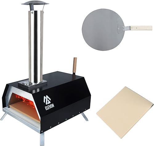 Horno de madera de la pizza, parrilla portátil del acero inoxidable, fabricante al aire libre de la pizza con la cáscara y la piedra