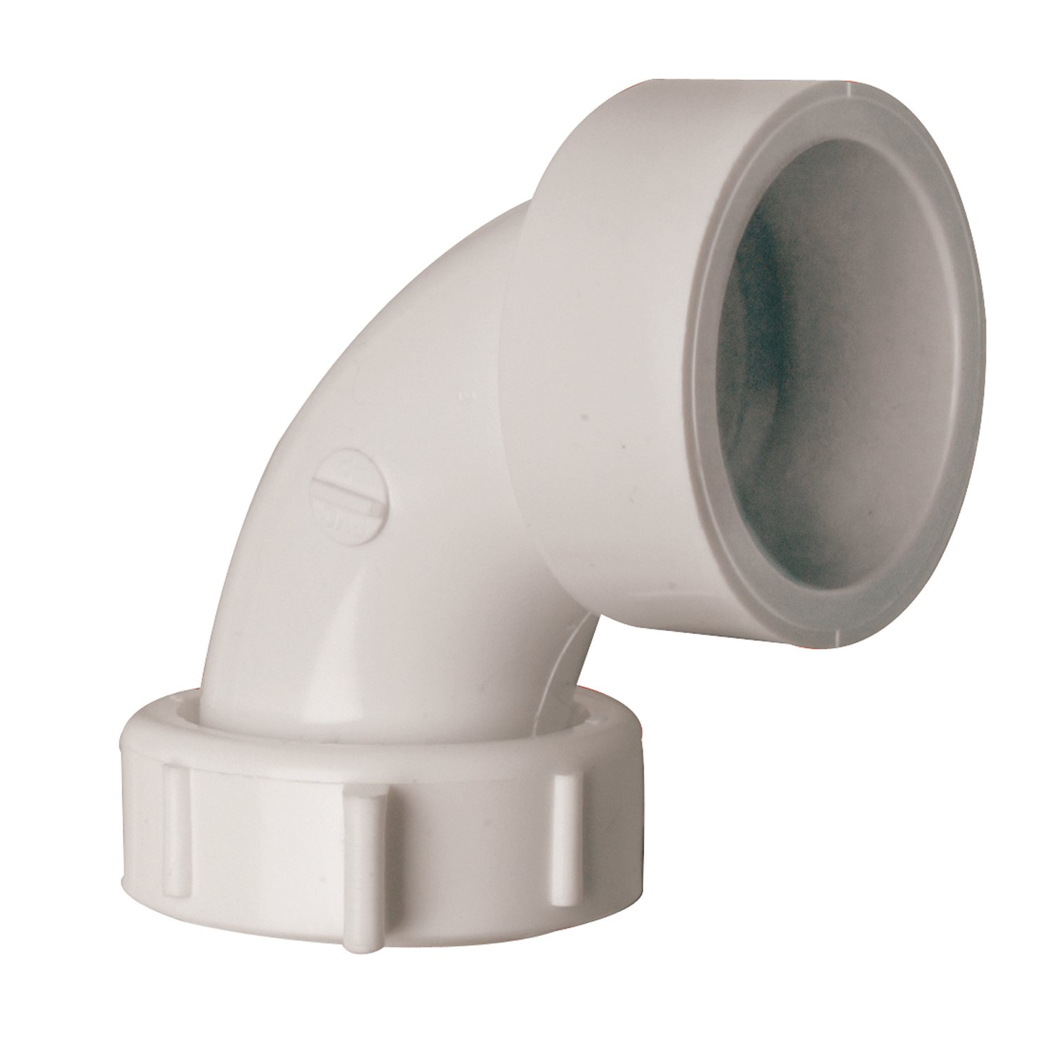 Plumb Pak PP55-11 Sink Drain Pipe Elbow with, 90 Deg, 1-1/2 in, Plastic, 1-1/2"