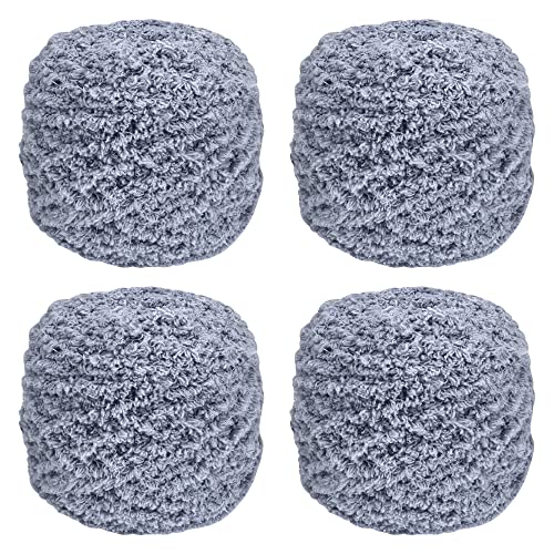 Fil de laine à tricoter 4 pcs 100 g pelote de laine crochet fil doux et épais pour projets de fil faisant des boules en peluche chapeaux pulls echarpes sacs à main cehaussettes chaussures Cover